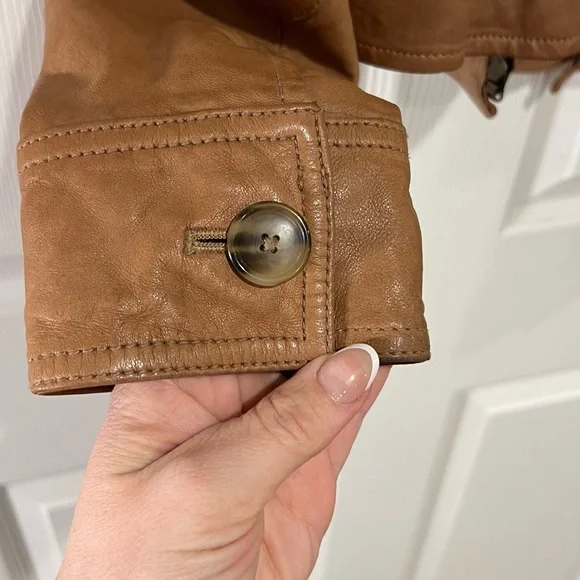 LOFT Brown Leather Jacket - Picture 5 of 5